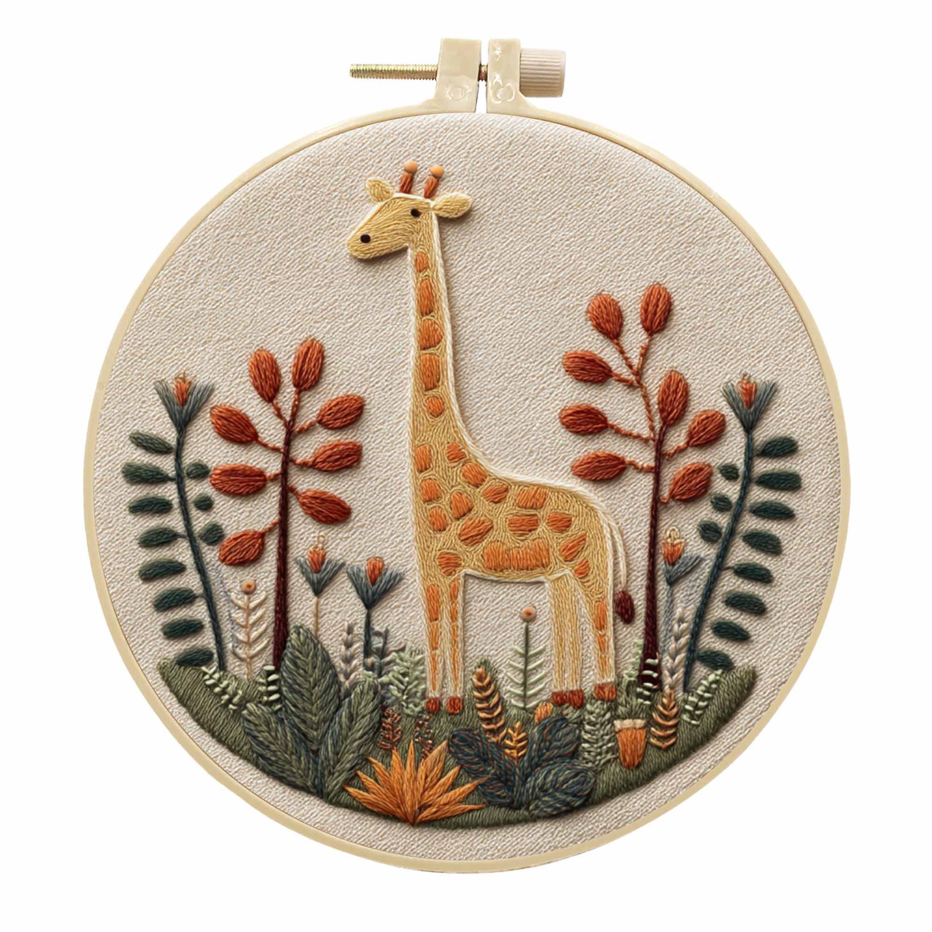 Material de bordado a mano transfronterizo DIY paquete de bordado a mano libre europeo DIY decoración creativa para el hogar Jirafa