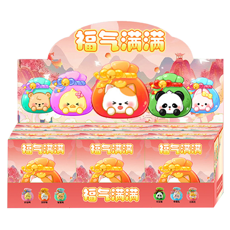 축복이 가득한 새로운 귀여운 애완동물 블라인드 박스 귀여운 재미있는 피규어 홈 데스크탑 장식품 학생 선물 공장 직접 판매