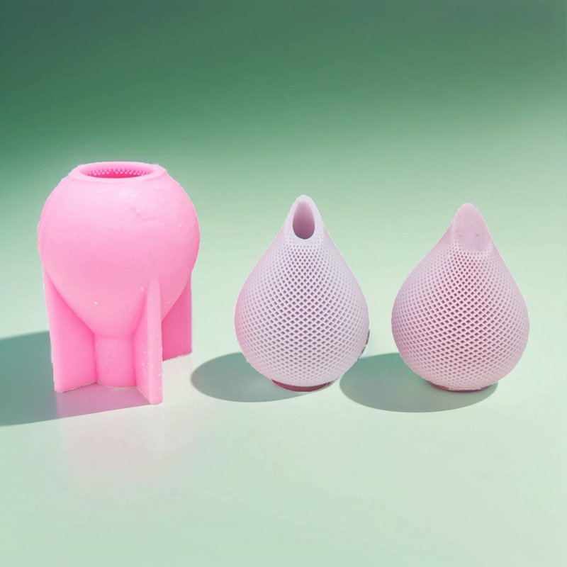 水滴菱紋花瓶ろうそくシリカゲル金型diyセメント石膏樹脂生け花芸術装飾金型|undefined