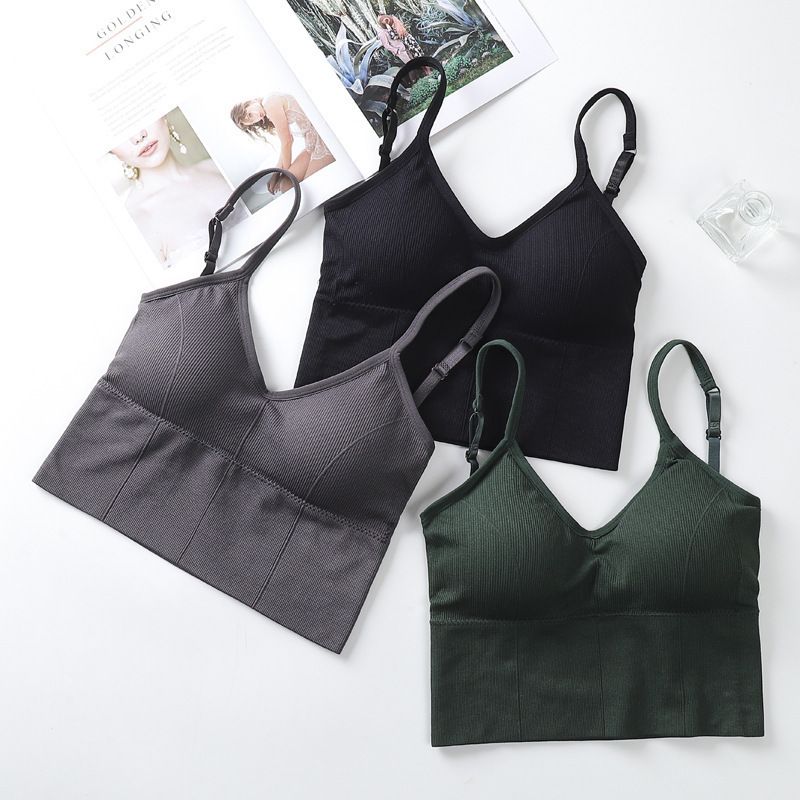 Seamless Cyber Popular Kaka Underwear Women's Big U Sexual Beautiful Back Wrapped Chest Girls' Sports Yoga Vest Bra