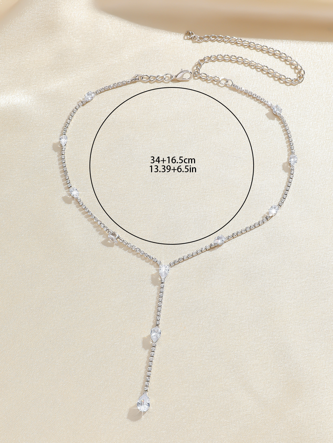 Zirkon glänzende Damen Ohrringe Halskette Hochzeit Brautkleid Zubehör Mode Temperament Schmuck_voghion.com