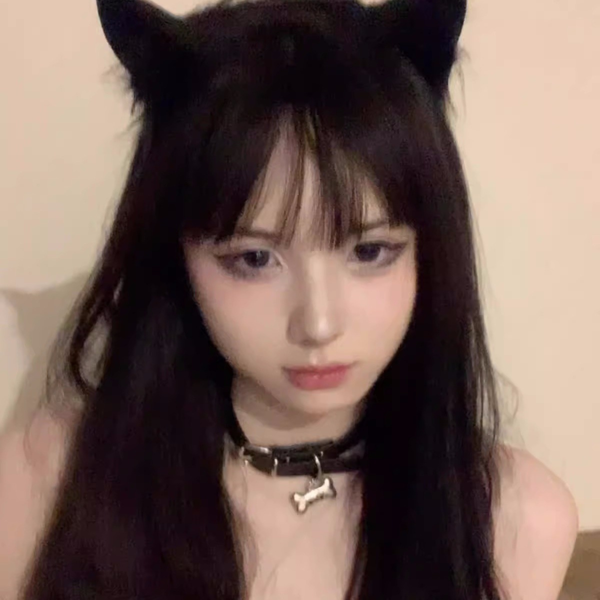 달콤한 멋진 귀여운 개 뼈 칼라 y2g 커플 성격 초커 뜨거운 소녀 여성을위한 아시아 문화 목밴드 펑크 목걸이