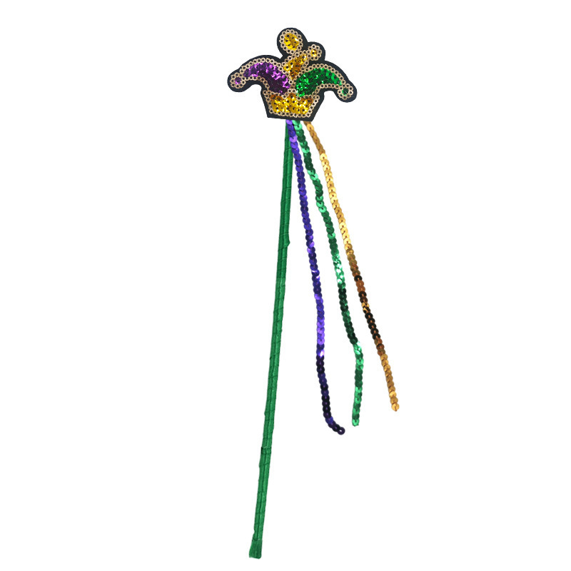 Mardi Gras fiesta de carnaval brasileño transfronterizo oro púrpura verde tricolor piezas de vestuario