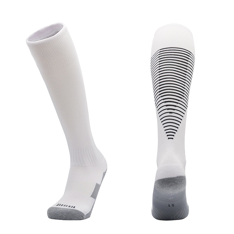 Calcetines de fútbol sobre la rodilla de color sólido personalizados Calcetines para adultos, niños de escuela primaria, calcetines deportivos con fondo de toalla gruesa, calcetines de béisbol