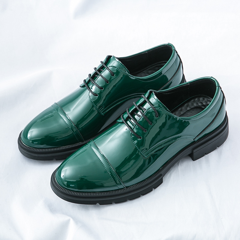 Transfronterizos de tamaño grande otoño nuevos zapatos de cuero casuales de moda para hombres zapatos de negocios de moda coreana novio zapatos de boda image 10