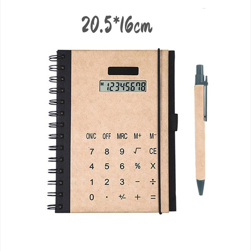 Diario libro calculadora Memo pad ordenador con pluma solar multifuncional ordenador 3009