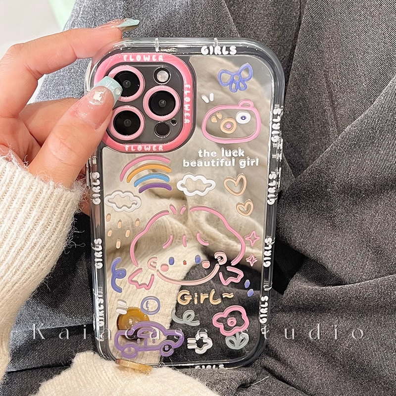 Suitable for Apple 17Promax Protective Case, Iphone14 New Model Phone Case, 13Pro Mirror Surface, 12 for Girls, 11/Xr