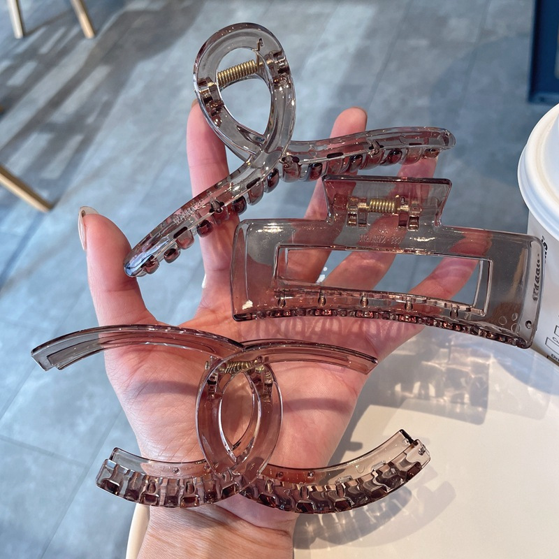 Gri elegant mare prindere clemă avansată rechin clip spate cap placă păr prindere plasă ac de păr roșu agrafe accesorii de păr_voghion.com