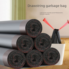 2213 Kitchen Waste Bag Disposable Plastic Bag Household Thick Medium and Large Hand-Held Drawstring Tie-Off Garbage Bag