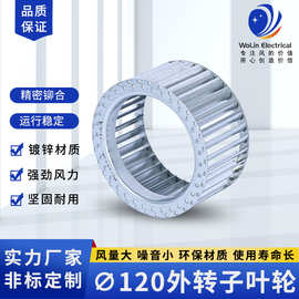 外转子叶轮插片前倾风轮多翼式叶轮空调风机配件离心风轮厂家