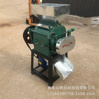 对辊式小型五谷杂粮挤扁机花生仁破碎机多功能电动破掰机