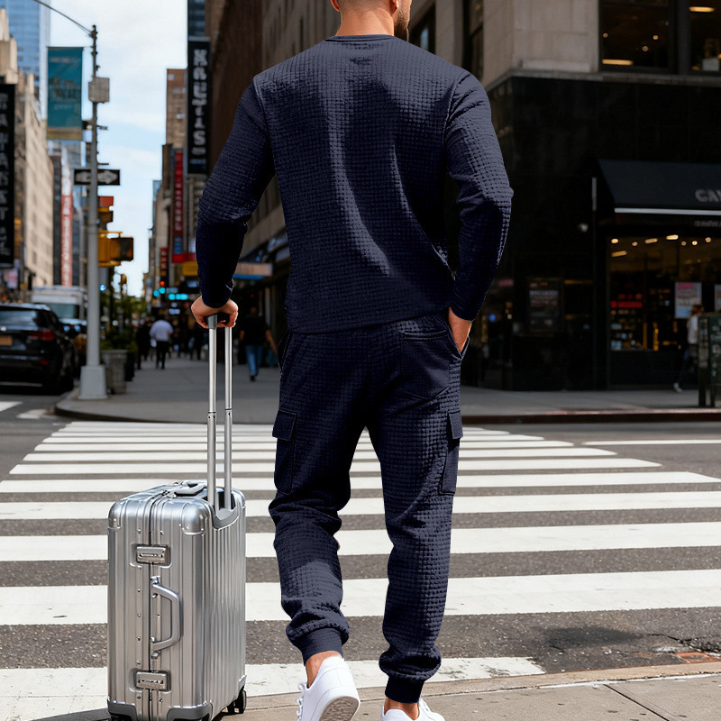 Men's Clothing Men's Heavyweight Long Sleeved Workwear Suit Autumn Winter Outdoor Textured Retro Tough Guy Loose Fit_viptrois.com