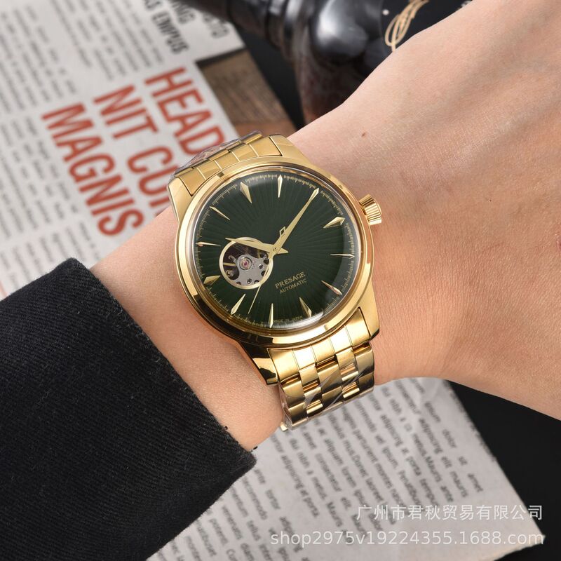 Foreign trade cross-border AliExpress supply generation men's three-pin fashion high quality steel belt mechanical fine brand men's wrist watch Foreign trade cross-border AliExpress supply generation men's three-pin fashion high quality steel belt mechanical fine brand men's wrist watch