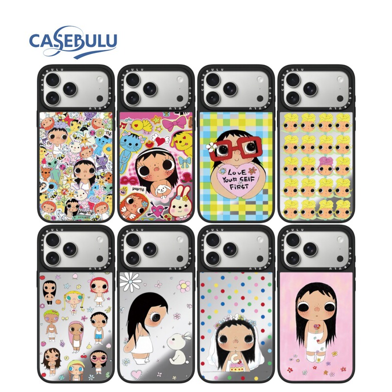 Yuy Xiaoyu's Mirror Protective Case for Apple iPhone 15/16/17 Pro Max, Trendy Brand Popular on Social Media