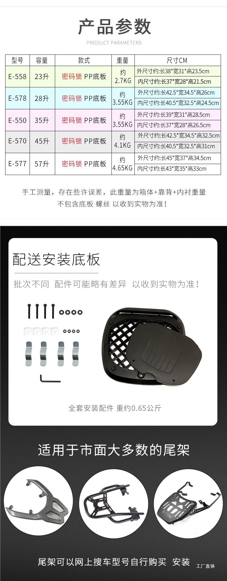 Wanlihao [Password Lock System] Universal Plastic Battery Scooter Trunk Lock for Electric Vehicles