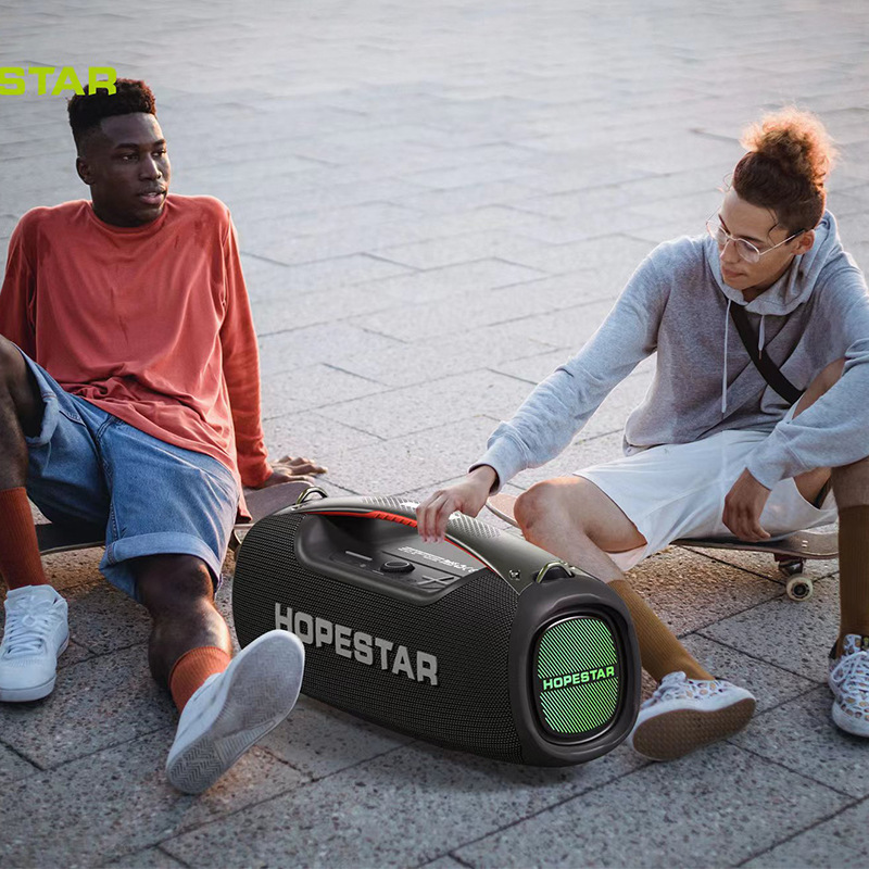 HOPESTAR-A60ワイヤレスbluetoothスピーカーの大出力100W大音量屋外携帯防水ストラップ携帯|undefined