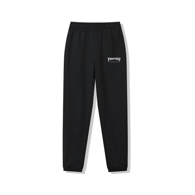 2026 Autumn and Winter New Trendy Brand Thrasher Flame Sweatpants for Men and Women, Casual Loose Thickened Sports Jogger Pants