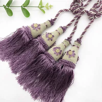 Trailer rope/net/strap – decorative tie ball hanging accessories - one-5-pairs-flower-ball-red-and-purple