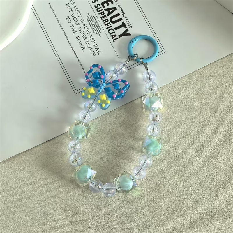 Portachiavi creativo con ciondolo a forma di fiocco in cristallo e perline pesanti, per zaino da donna, accessori di moda raffinati_voghion.com
