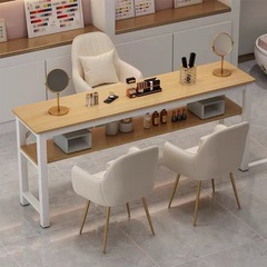 実木軽豪華一体二人客椅子ネット赤美甲卓経済型美甲店テーブル椅子セット