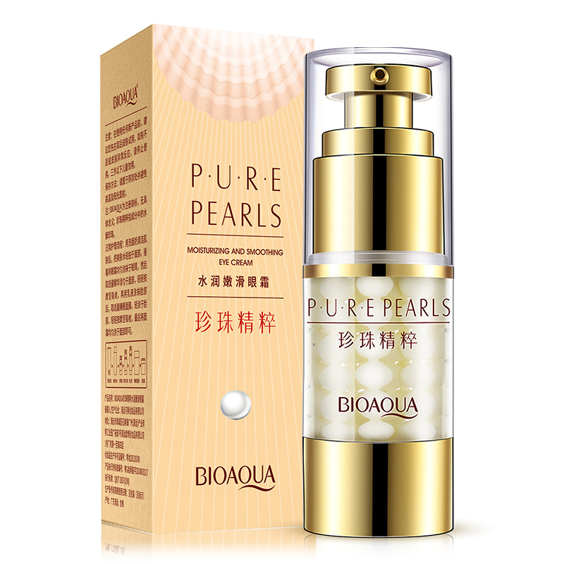 Boquanya Pearl Essence Crema de ojos hidratante y suavizante Hidratante y cuidado para reducir las ojeras alrededor de los ojos Crema de ojos genuina