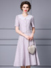 Zhili Purple Celebrity Style Set Skirt Relief Jacquard Top+High Waist Half Skirt Two Piece Set 2024 Summer