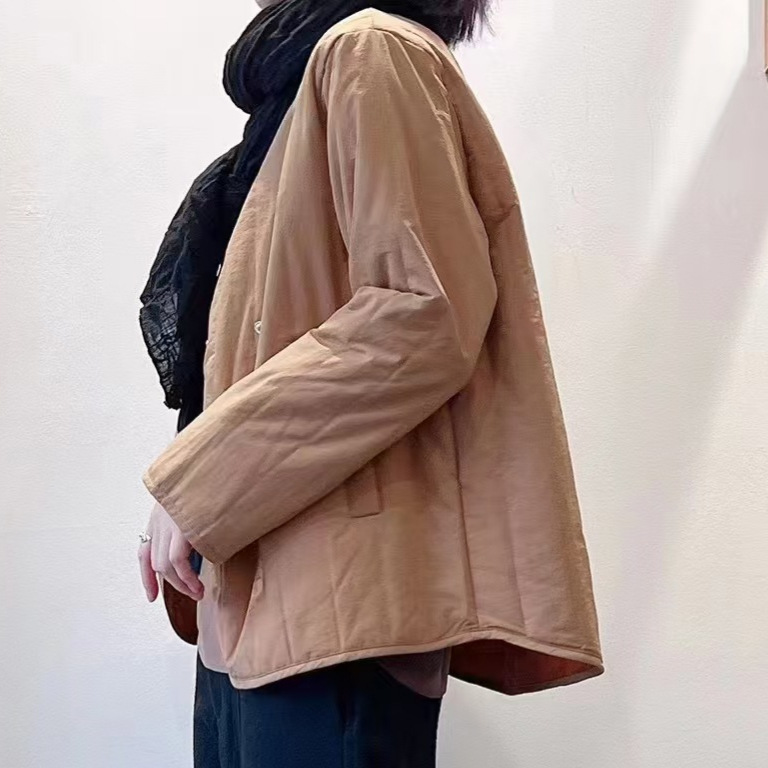 (2개) 캐주얼 자켓 루즈 올 매치 코튼 패딩 재킷 가을과 겨울 빈티지 재킷