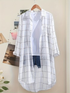 V 12943 Letter Print Sun Protection Shirt ӡ�������r��
