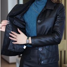 加加厚短款皮衣女2025春秋新款时尚保暖洋气小个子百搭显瘦夹克