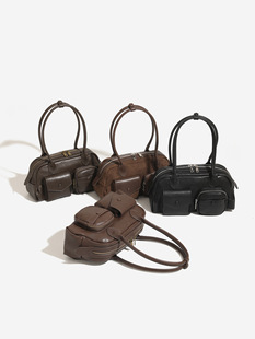 Shoulder bag, demi-season one-shoulder bag, boston bag, underarm bag