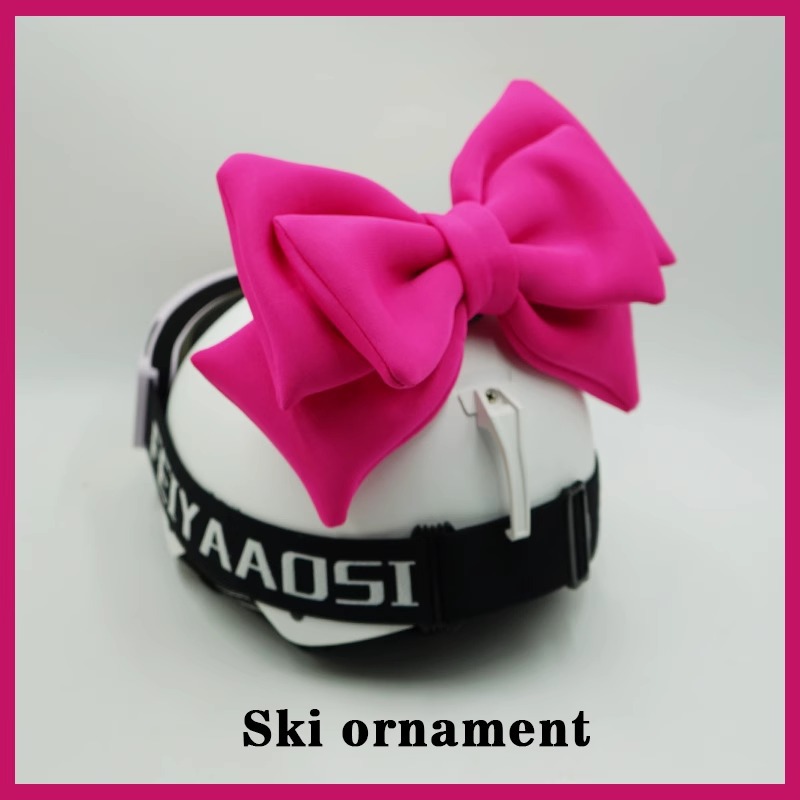 Pink Bow Motorcycle Helmet Accessories for Skiing, Motorbike, Half Helmet