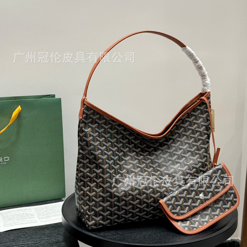 Dog Tooth Pattern Underarm Tote Bag Hobo Shopping Bag Large Capacity Goya Bag Commuter Women's Handbag Underarm Travel Bag