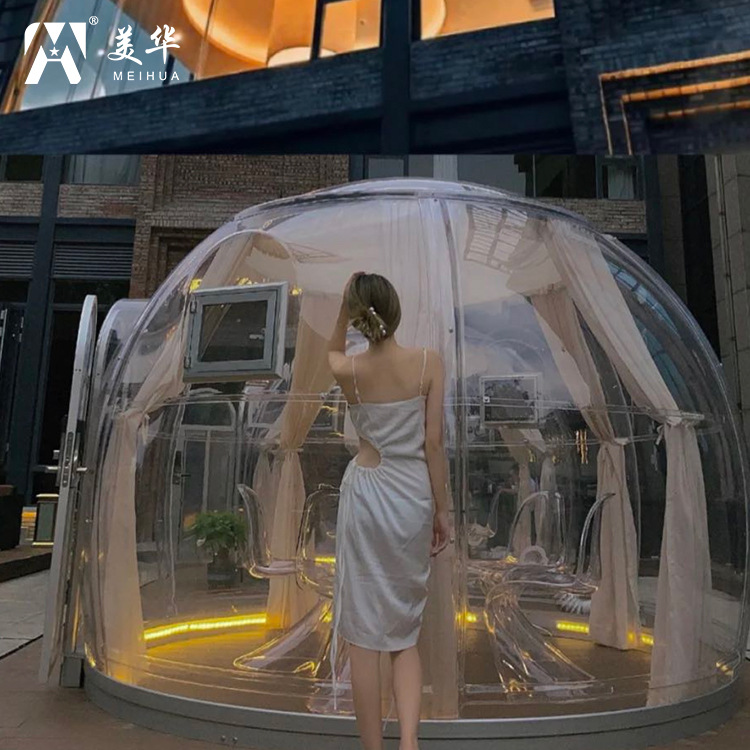 Restaurante B & B ronda Sala transparente camping Café Bar fabricante Comedor habitación estrellada cielo rojo neto reloj-en la boda