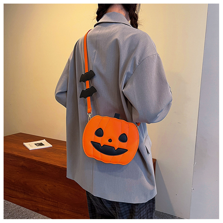 Halloween Funny Pumpkin 2023 Nuova borsa da donna monospalla Moda Contrasto colore Creatività personalizzata Alla moda_voghion.com