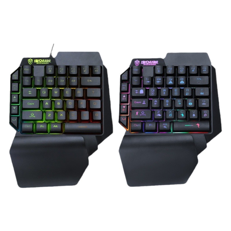 18 du F6 teclado de una sola mano colorido juego de pollo teclado de teléfono móvil teclado de juego móvil teclado de trono