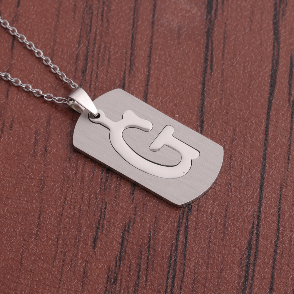 Fashion English Letter Titanium Steel Necklace Wholesale display picture 21