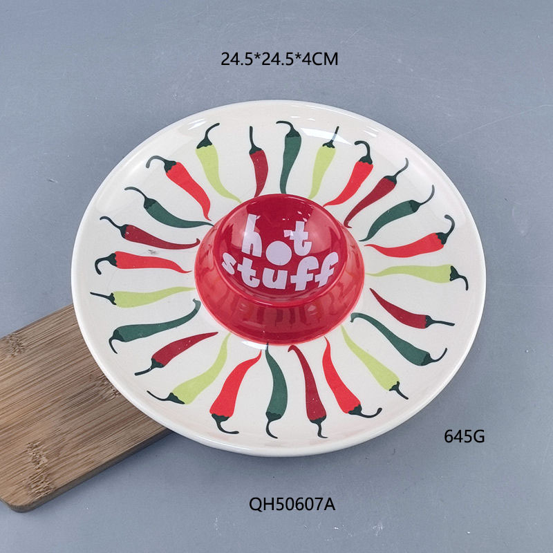 Comercio exterior transfronterizo de cerámica con patrón de plato de cuadrícula, plato de frutas, plato encantador, conjunto de tazón de alto valor facial para uso doméstico hecho a mano