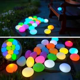 15克大夜光石花园水族造景发光鹅卵石4.5cm跨境人造萤石工厂现货