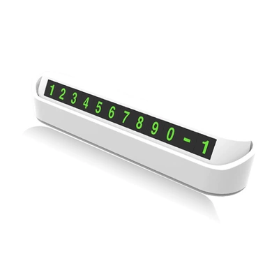 Printed Logo Temporary Car Nömrəli dayanma kartı - 297-white-abs-resistant-to-60-degrees-high-temperature