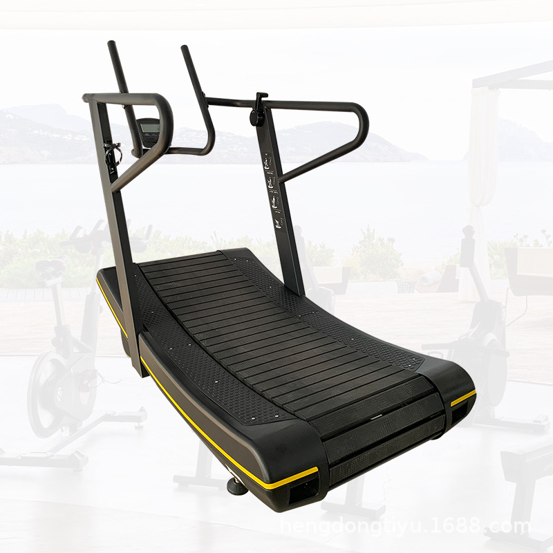 Curved Surface Unplugged Gravity-Free Treadmill for Gym Hiit Training Commercial Unplugged Treadmill