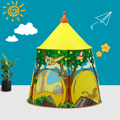 Cross-border new children's tent owl yurt cartoon animal indoor game castle princess toy house