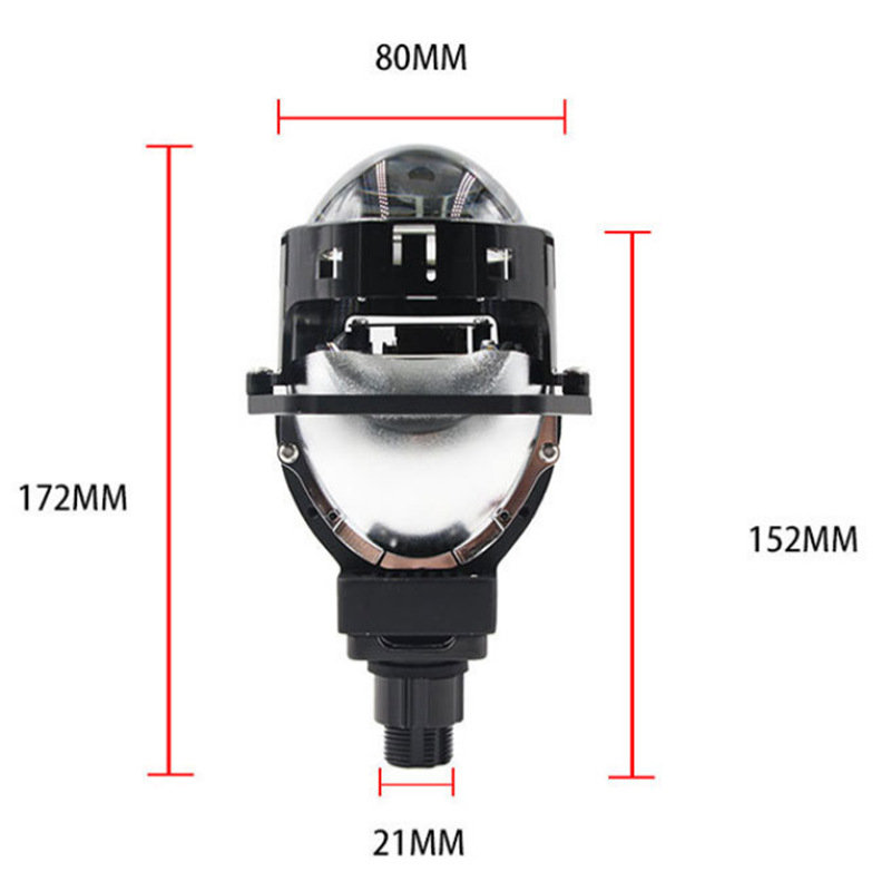 Lente de doble luz LED cuadrada sin pérdida del faro de doble copa de lámpara iluminación frontal cercana