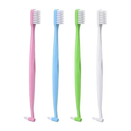Orthodontic toothbrush U-shaped small tip double-headed single-beam brush soft-bristled wisdom teeth braces correction cleaning pits and fissures interdental brush