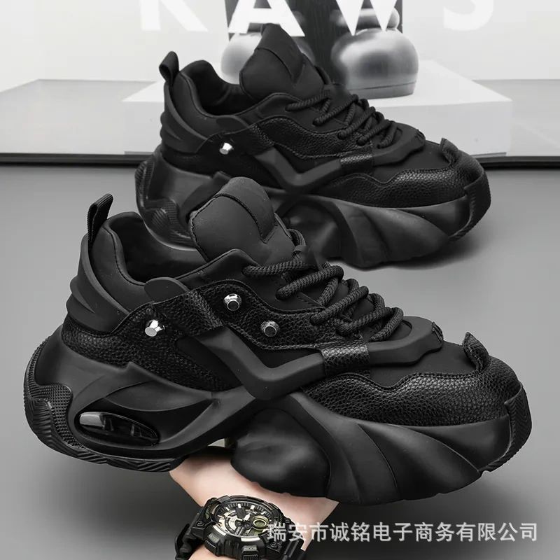 Korean-style New All-match Breathable Thick-soled Stitching Trendy Torre Shoes Youth Explosion Increased Sports Casual Shoes Korean-style New All-match Breathable Thick-soled Stitching Trendy Torre Shoes Youth Explosion Increased Sports Casual Shoes