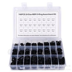 対外貿易供給740pcsシールリング修理ケース黒色ゴム修理ケースNBR O-RING KIT