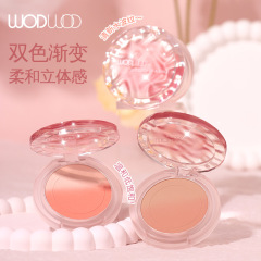 WODWOD light and bright gradient blush matte brightening contour expansion color young girl gradient two-color blush cream