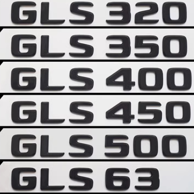 ベンツ改造GLS400 GLS500字マークGLS63車マーク4maticテールマークAMG後マーク点灯黒|undefined