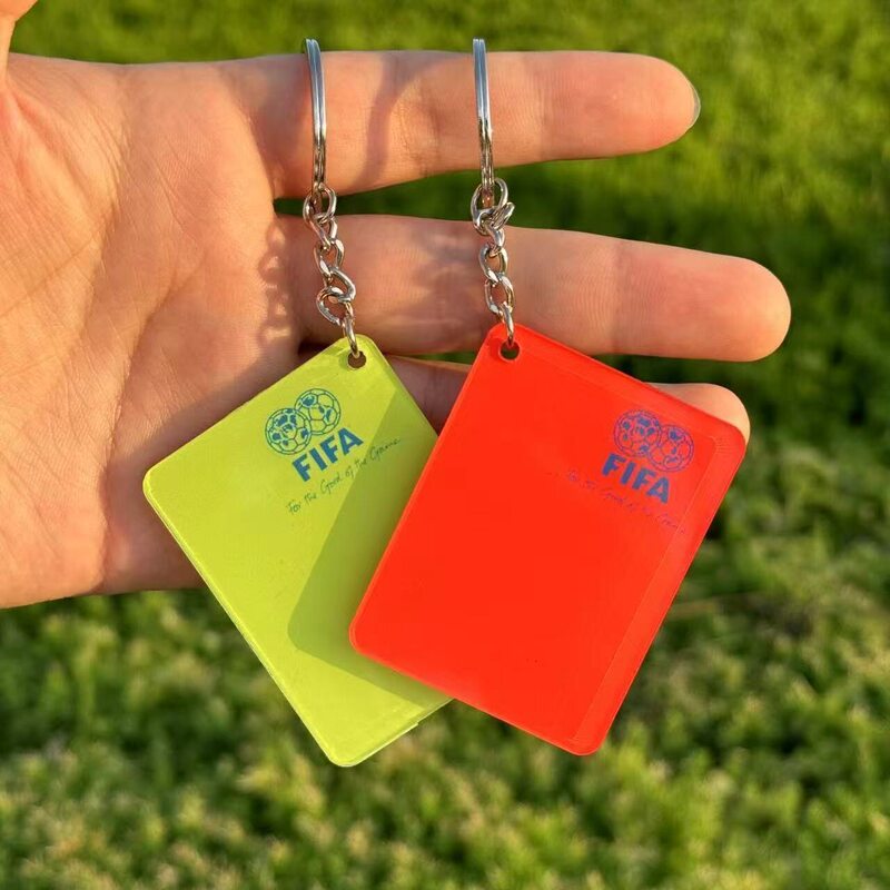 Flfa Football Referee Red and Yellow Card Pendant Fan Merchandise Commemorative Chinese Football Pendant Backpack Accessory