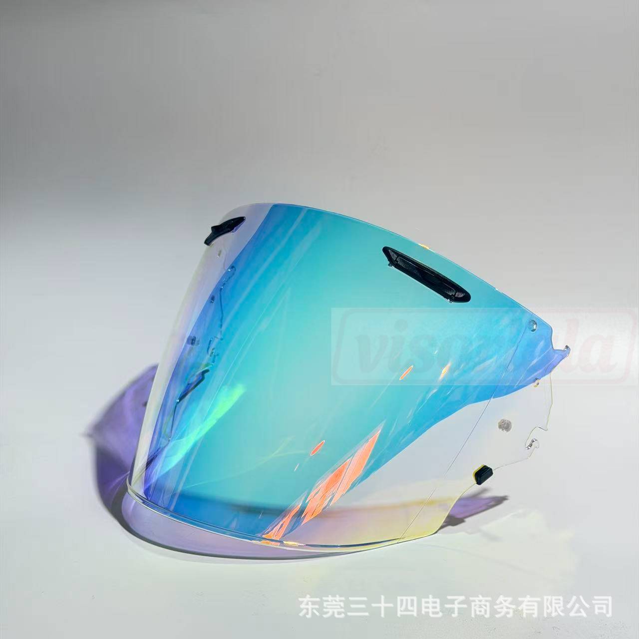 Suitable for Vz Ram Three-Quarter Motorcycle Helmets, Half-Helmets, Special Electroplated Aurora Silver-Coated Brown Lenses