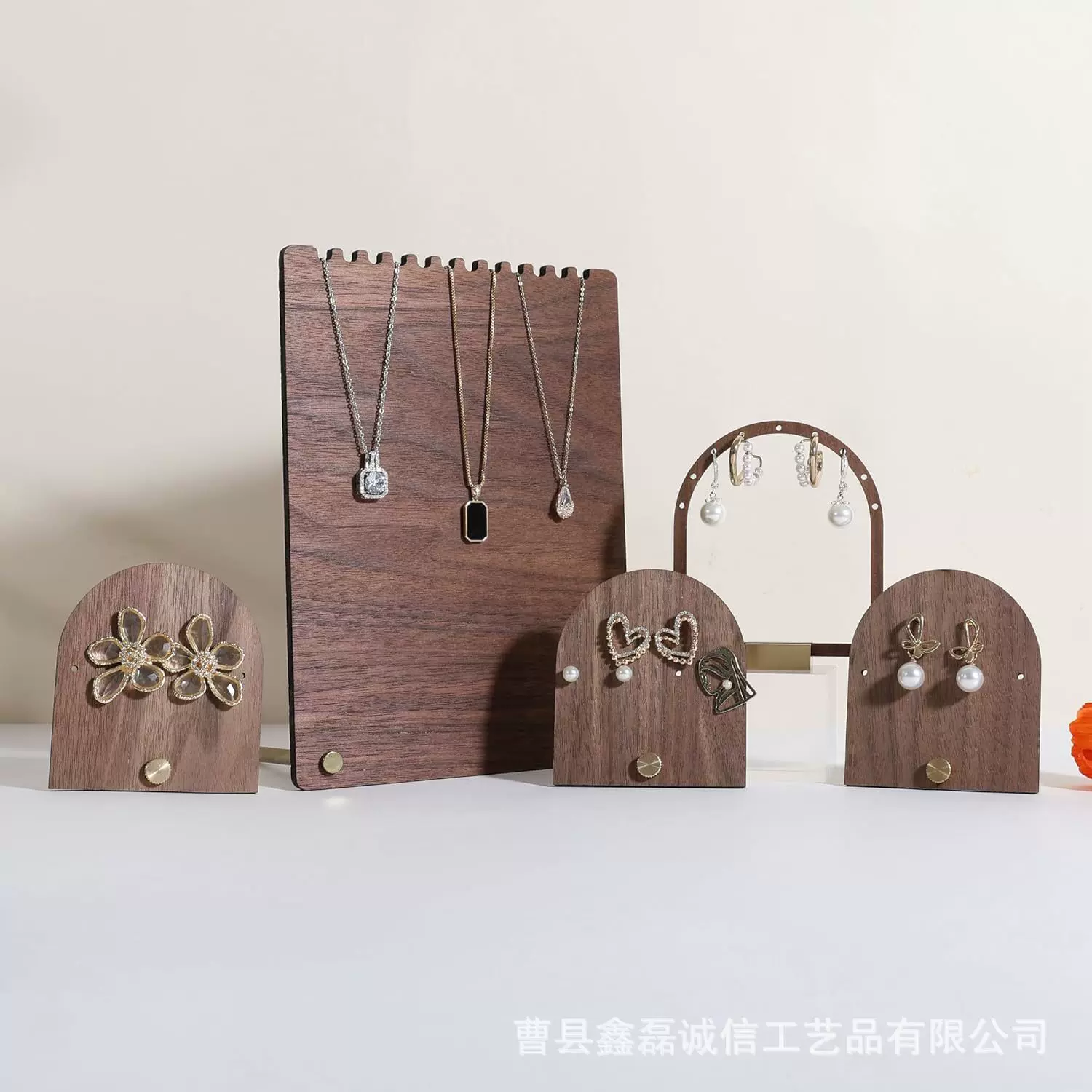 木质饰品展示架饰品店耳钉收纳架直播道具异形耳环手链收纳架子